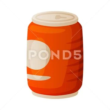 Soft Drink in Can as Carbonated Water with Sweetener and Flavoring ...