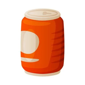 Soft Drink in Can as Carbonated Water with Sweetener and Flavoring Vector Stock Illustration