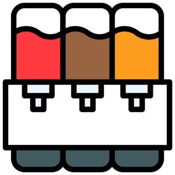 Soft drink dispenser icon, Beverage filled vector illustration Stock Illustration