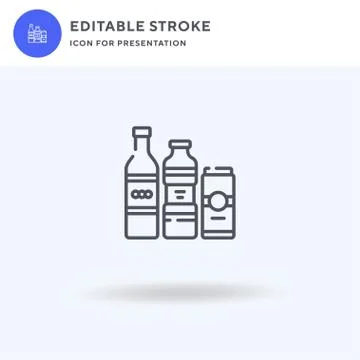 Soft Drink icon vector, filled flat sign, solid pictogram isolated on white Stock Illustration