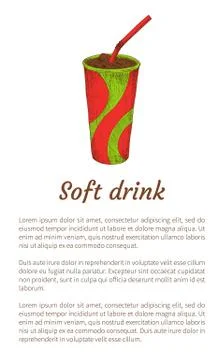 Soft Drink Isolated on White Vector Illustration Stock Illustration