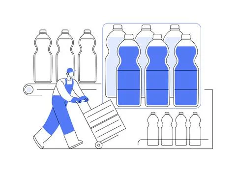 Soft drink packaging abstract concept vector illustration. Stock Illustration