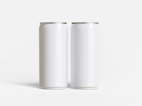 Soft drink packaging with blank or white color realistic render (2) Illustrazione stock