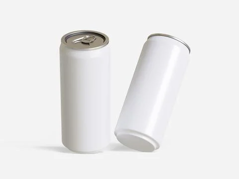 Soft drink packaging with blank or white color realistic render (10) Illustrazione stock