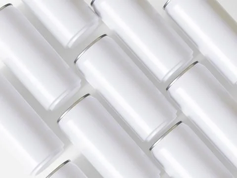 Soft drink packaging with blank or white color realistic render (18) Illustrazione stock