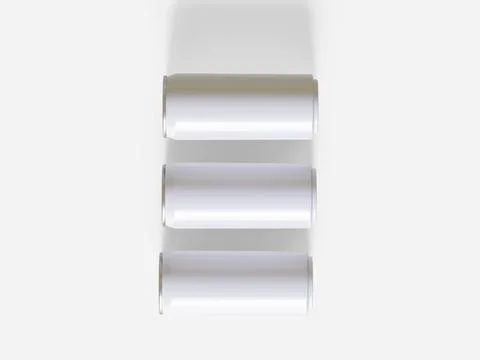 Soft drink packaging with blank or white color realistic render (27) Illustrazione stock