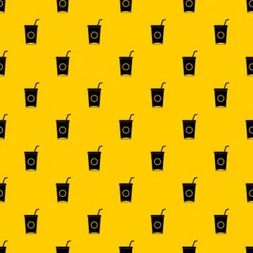 Soft drink in paper cup pattern 스톡 일러스트