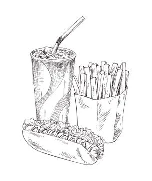 Soft Drink in Plastic Cup Set Vector Illustration Stock Illustration