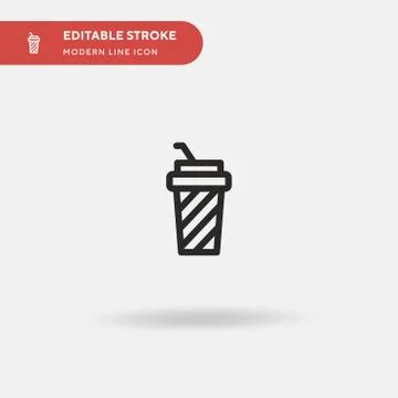 Soft Drink Simple vector icon. Illustration symbol design template for web mo Stock Illustration