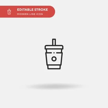 Soft Drink Simple vector icon. Illustration symbol design template for web mo Stock Illustration