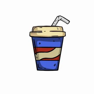 Soft drink vector illustration with flat and clean style. イラスト素材