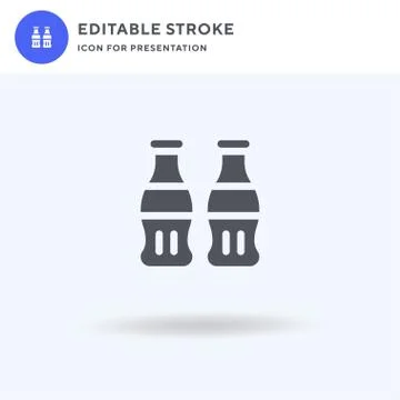 Soft Drinks icon vector, filled flat sign, solid pictogram isolated on white, イラスト素材