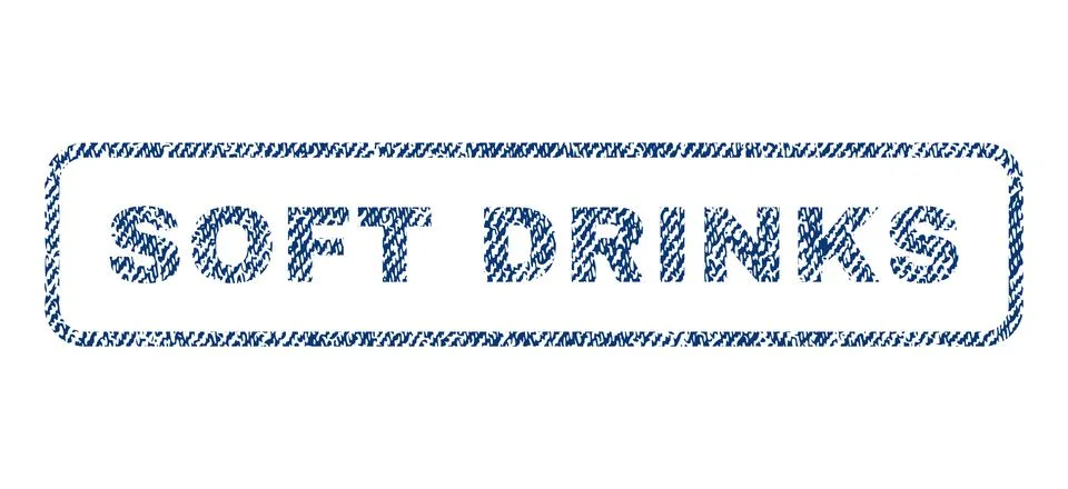 Soft Drinks Textile Stamp Stock Illustration