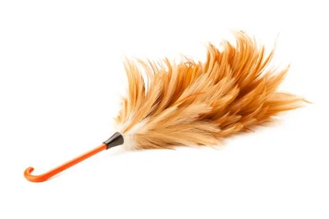 Soft duster with plastic handle Stock Photos