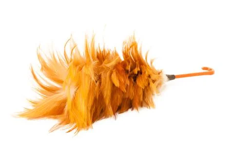 Soft duster with plastic handle Stock Photos