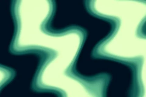 Soft-edged lime and mint organic forms flow across a deep teal background, .. Stock Illustration