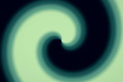 A soft-edged spiral shape curls inward against a deep dark background, comb.. Иллюстрация