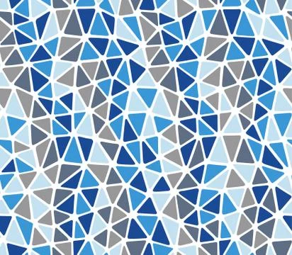 Soft edges triangles blue grey colors repeat pattern 스톡 일러스트