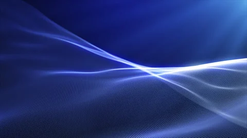 Soft elegant digital waves seamlessly flowing surrounded by light rays. Stock Footage 303285275