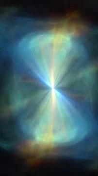 Soft ethereal light bloom with translucent blue and green rays radiating fr.. Stock Illustration