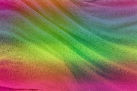Soft fabric in rainbow colored. multicolor cloth texture background Stock Illustration