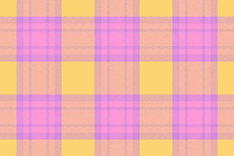 Soft fabric seamless check, preppy textile tartan plaid. Bed vector texture.. Stock Illustration