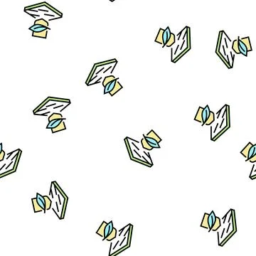 Soft fabrics properties vector seamless pattern Illustrazione stock