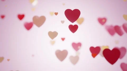 Soft Falling 3D Hearts Background Video stock 321378596