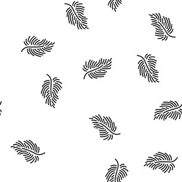 Soft feather fluffy vector seamless pattern Stock Illustration