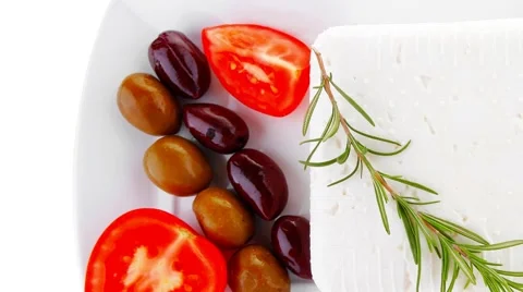 Soft feta cube and bread toast Vídeos de archivo 45125796