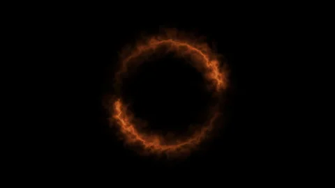 Soft Fire Smoke Circle Loop Stock Footage 245051917