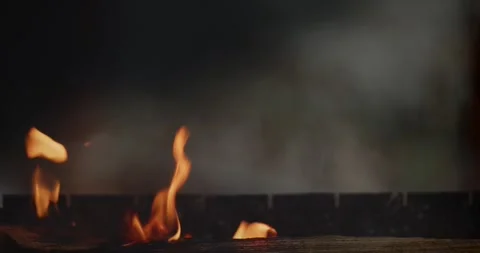 Soft flames and smoke on dark background 스톡 동영상 329923589