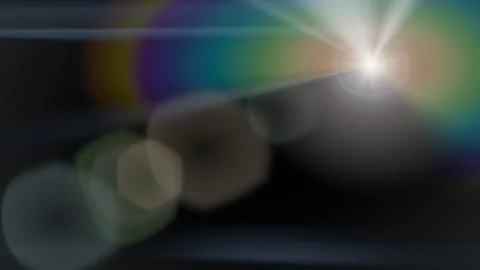 Soft flare overlay sun light len effect on black background. Rainbow light le Stock Illustration