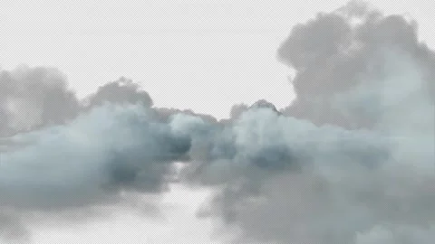 Soft Floating Clouds on Alpha Sky Stock Footage 311146556