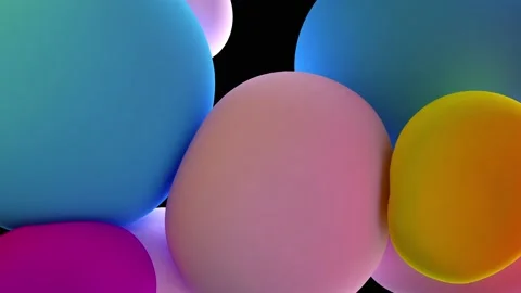 Soft Floating Spheres Stock Footage 137764663