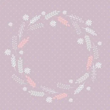 Soft floral frame Stock Illustration