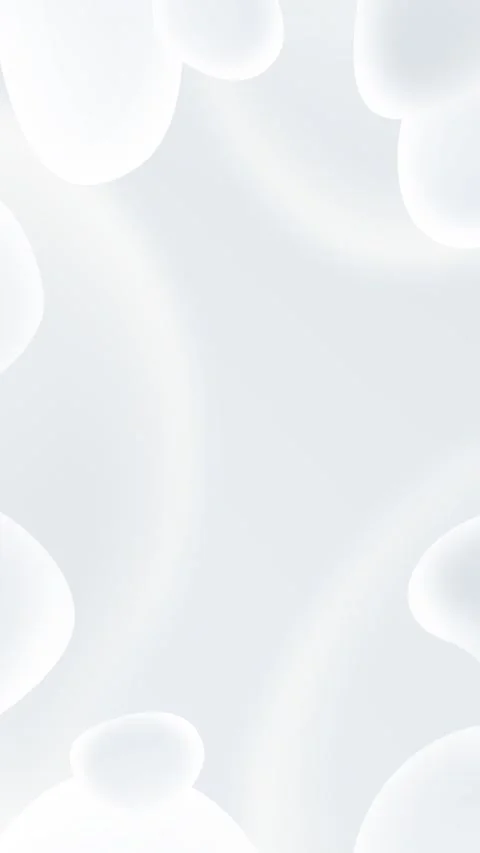 Soft flowing animated liquid background, serene white and light gray oil form Stock Footage 289682551