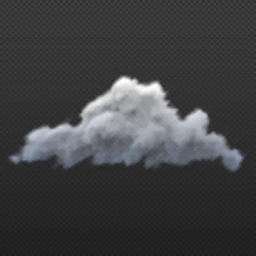 Soft fluffy cloud, meteorology weather forecast cloudy symbol, mist, haze smoke Stock Illustration