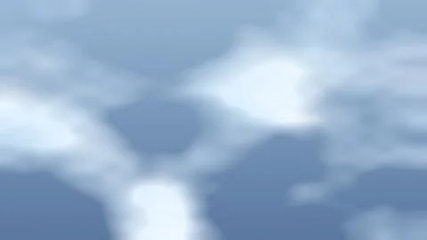 Soft fluffy clouds in sky with gradient lighting Stock Illustration