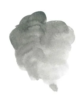 Soft fluffy volumetric ink cloud with gentle gray gradient Stock Illustration