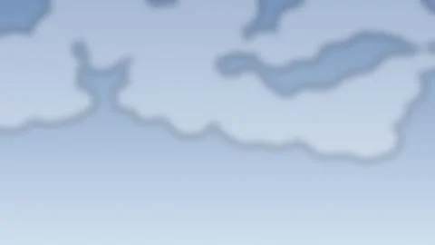 Soft fluffy white cloud shapes on light blue sky background illustration Stock Illustration