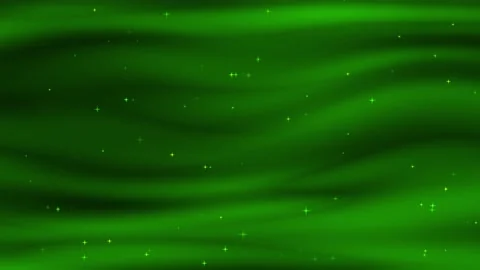 Soft fluttering green wavy fabric with sparkling stars background Stock Footage 224717688