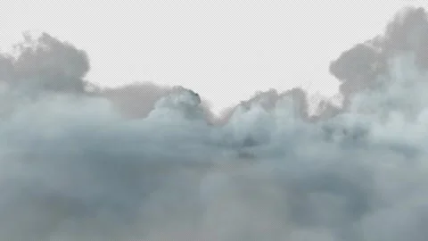 Soft Flying Clouds on Alpha Stock Footage 308148131