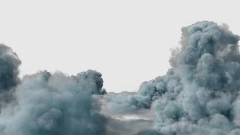 Soft Flying Clouds Alpha Loop Stock Footage 324445657