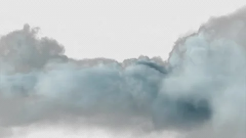 Soft Flying Clouds Transparent Alpha Stock Footage 313278151