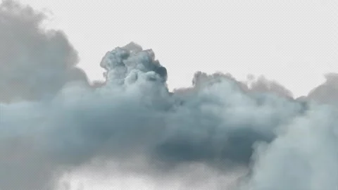 Soft Flying Clouds Transparent Alpha Loop Stock Footage 314410481