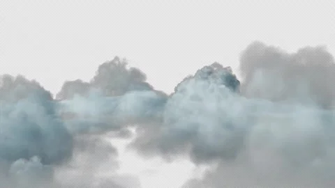 Soft Flying Clouds Transparent Alpha Loop Stock Footage 321115386