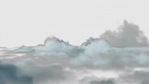 Soft Flying Clouds Transparent Alpha Stock Footage 323429239