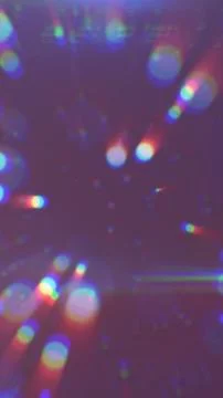 Soft focus abstract light rays and bokeh circles with rainbow chromatic aberr 스톡 일러스트