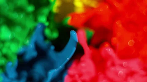 Soft focus abstract neon dancing in slow motion Stock Footage 63964065